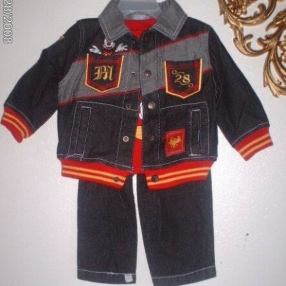 Rare Disney Mickey Mouse 3 piece outfit set - Picture 2 of 6